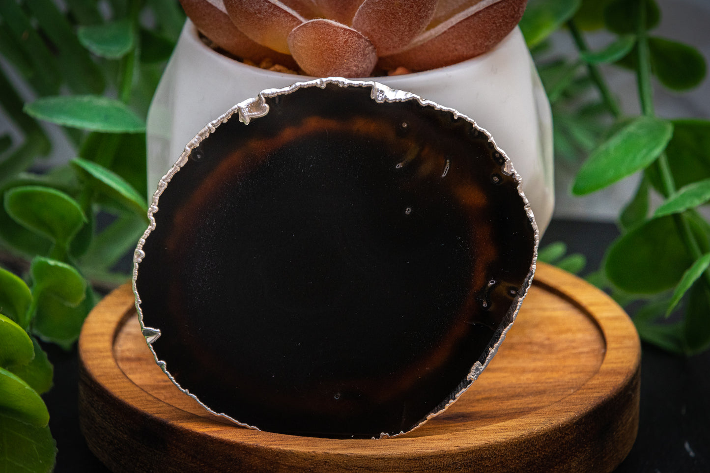 Mobile phone pop socket agate slice