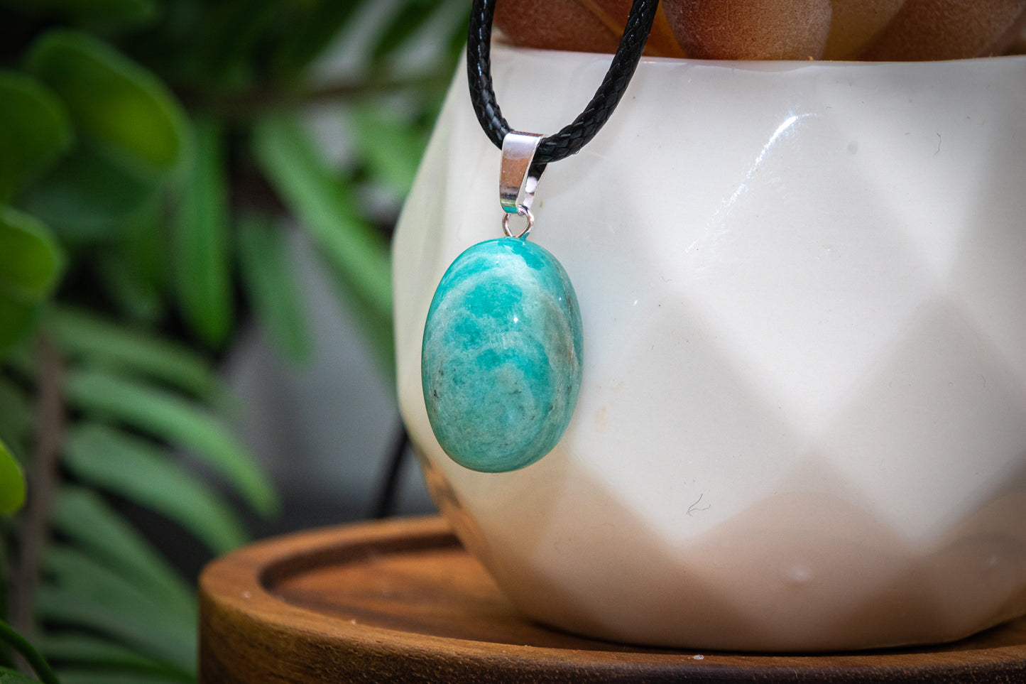 Amazonite tumble necklace