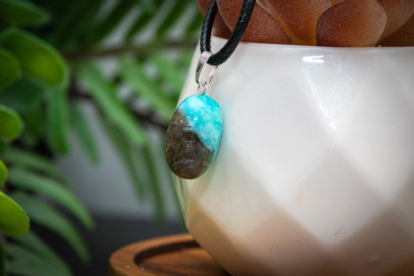 Amazonite tumble necklace