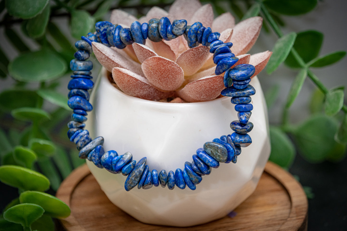 Lapis lazuli chip bracelet