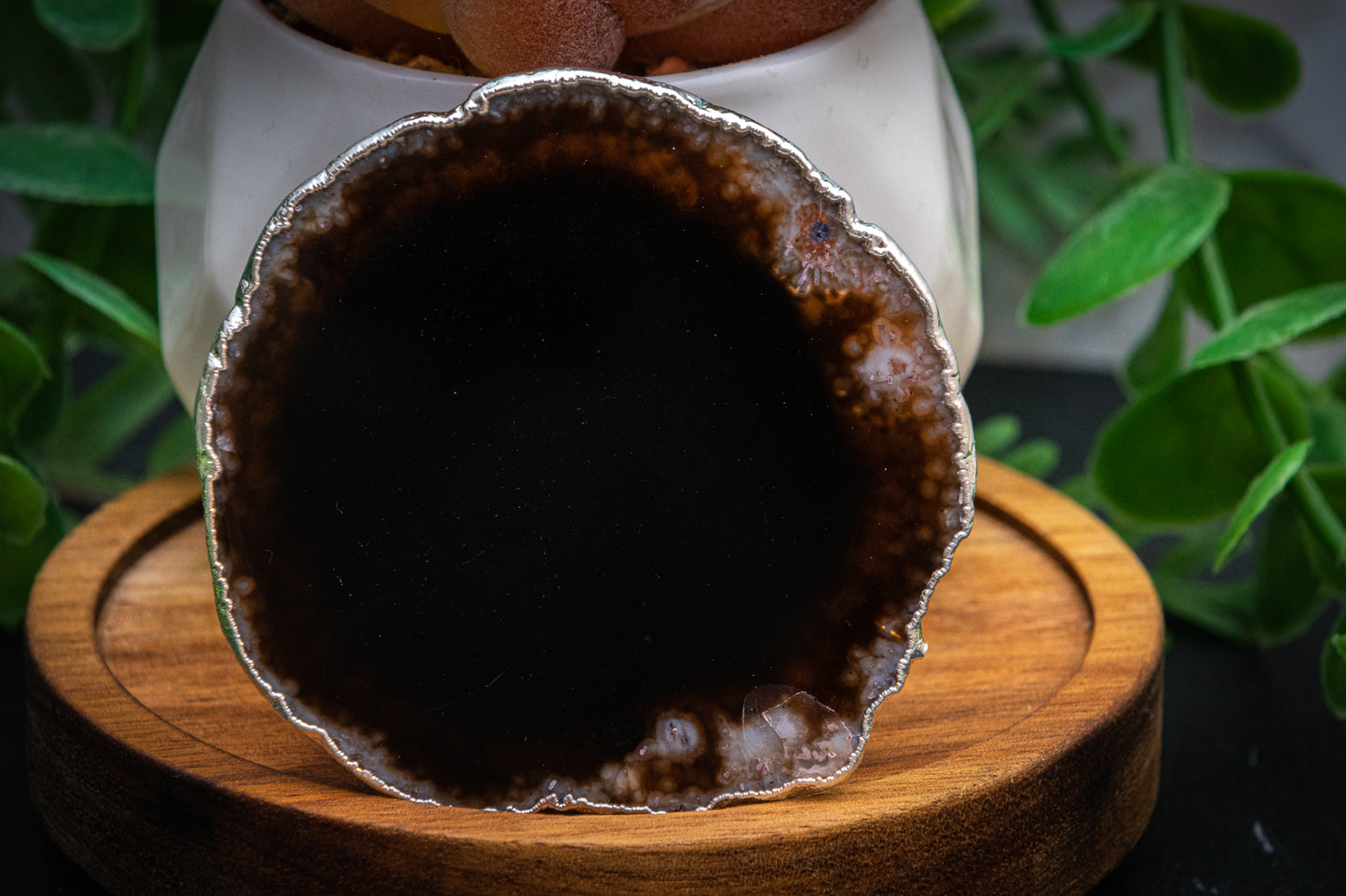 Mobile phone pop socket agate slice