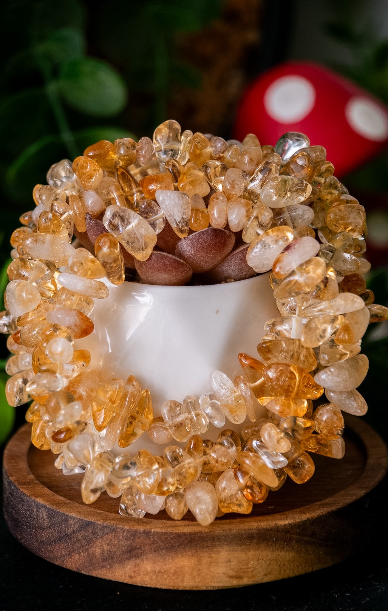 36" Citrine (heat treated) chip necklace