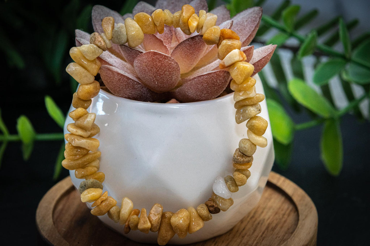 Yellow Aventurine chip bracelet