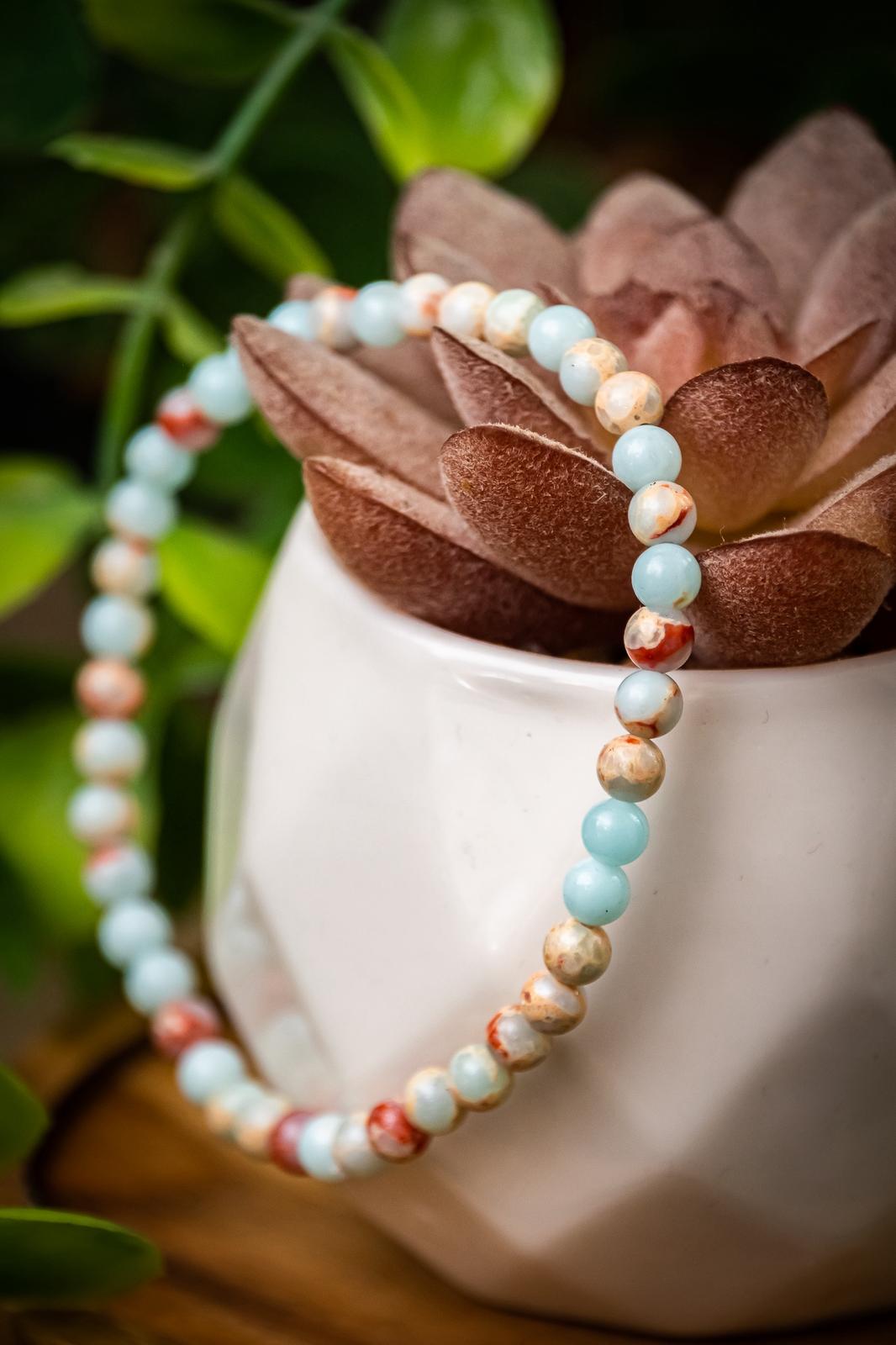 Shoushan stone 4mm power bracelet