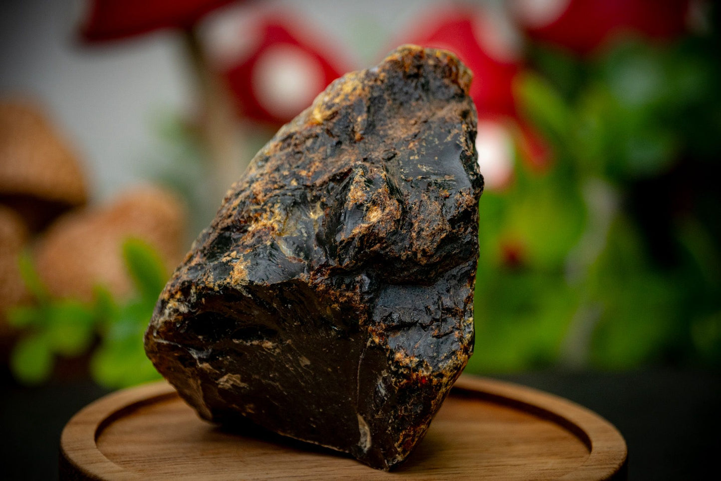 Natural raw blue amber cluster