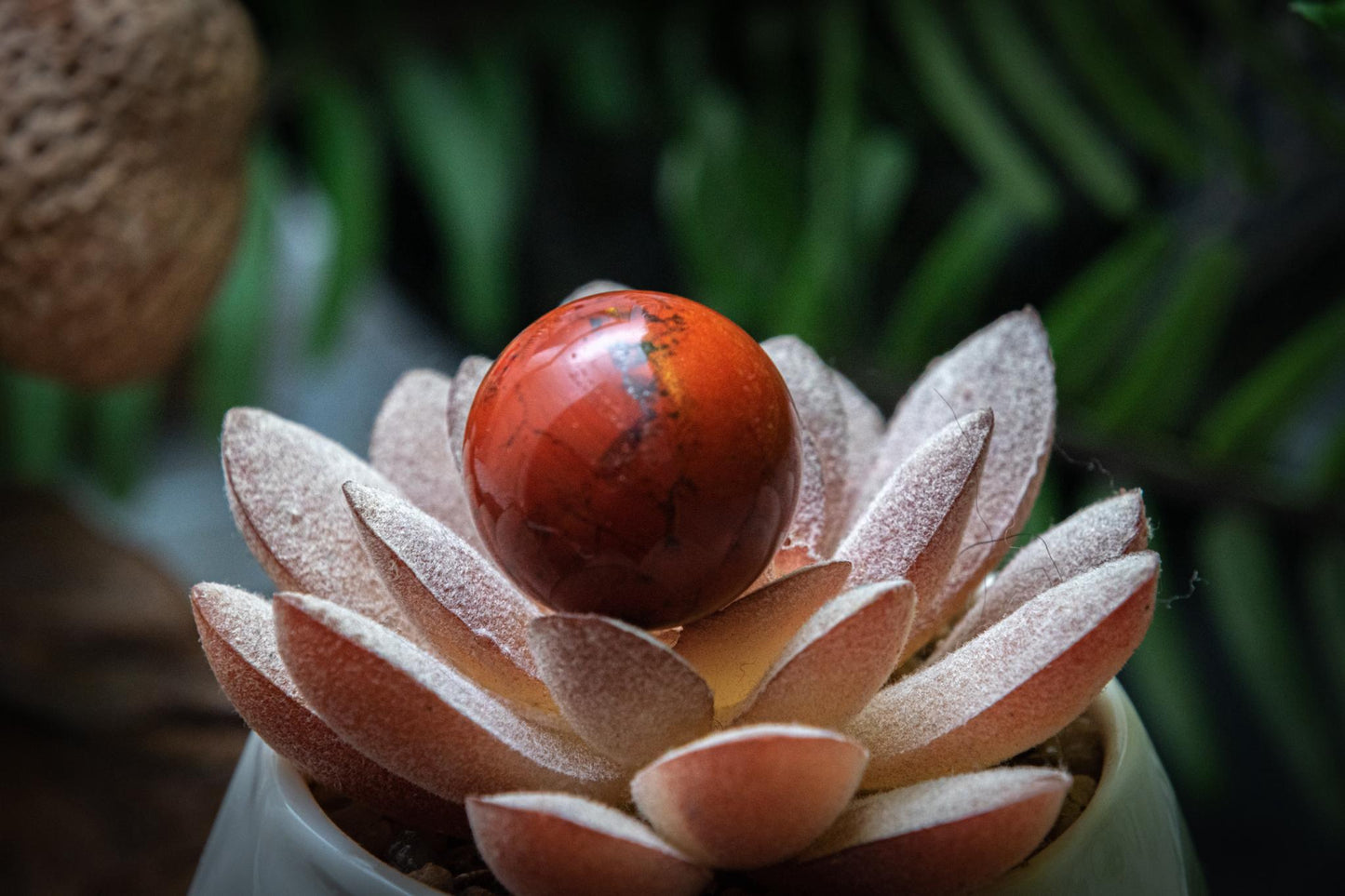 Red jasper mini sphere