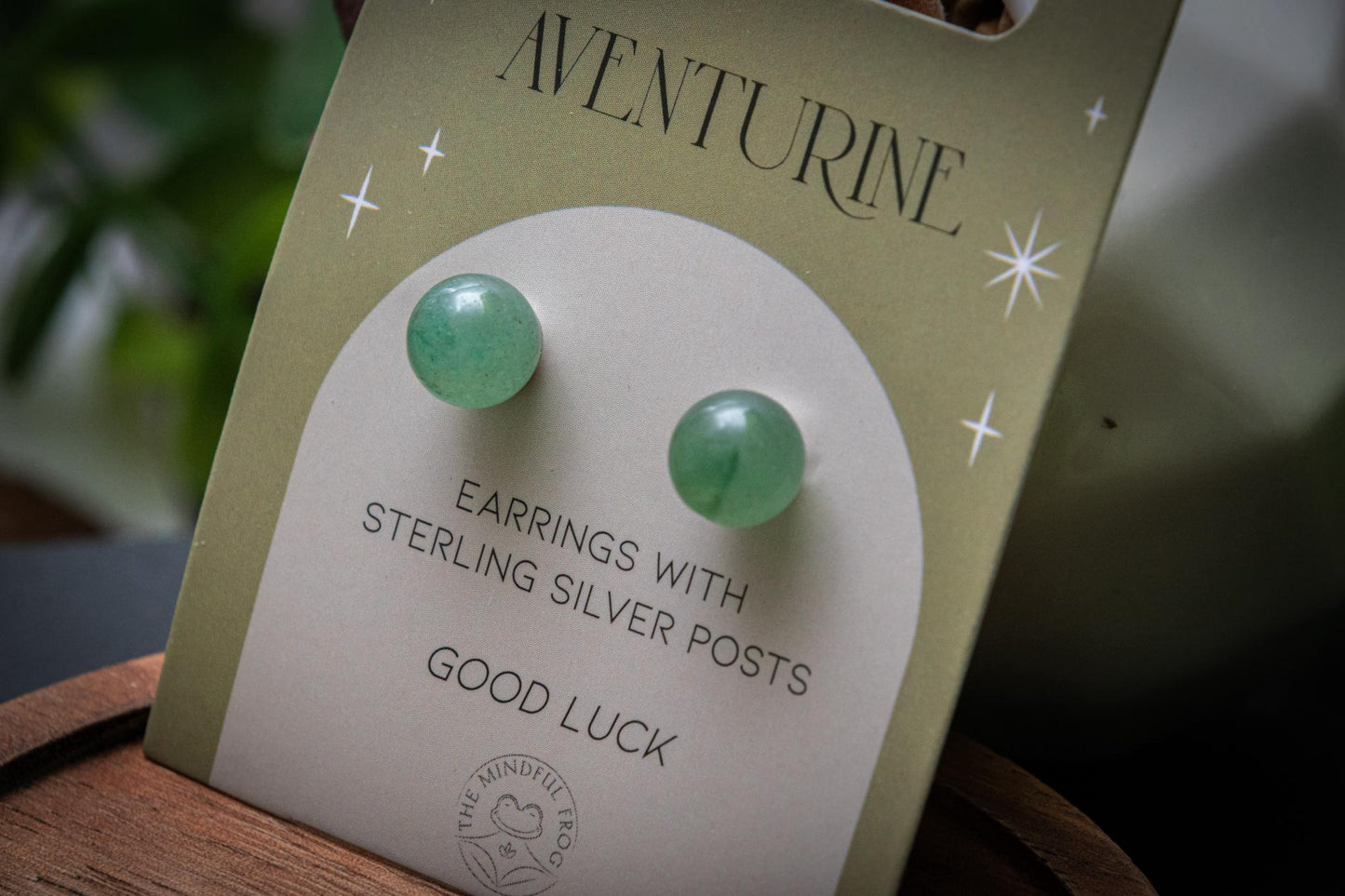Green Aventurine 925 sterling silver earrings