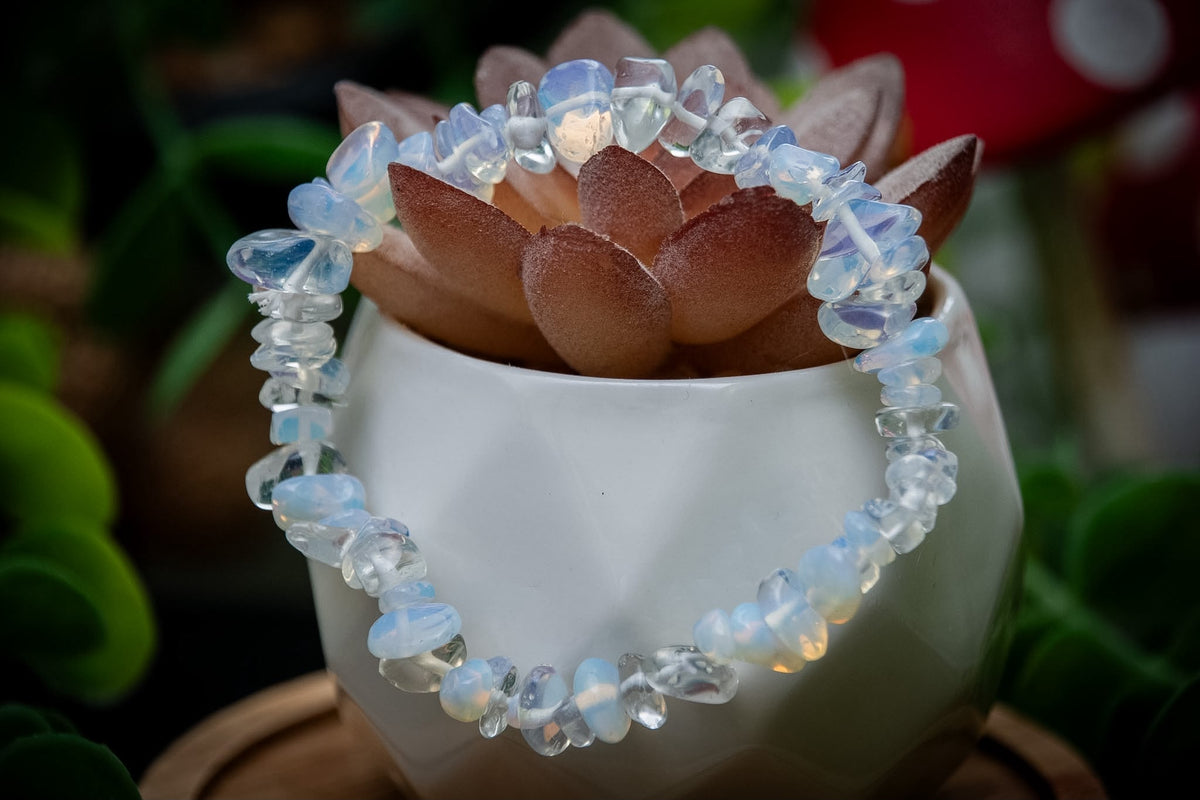 Opalite (man made) chip bracelet