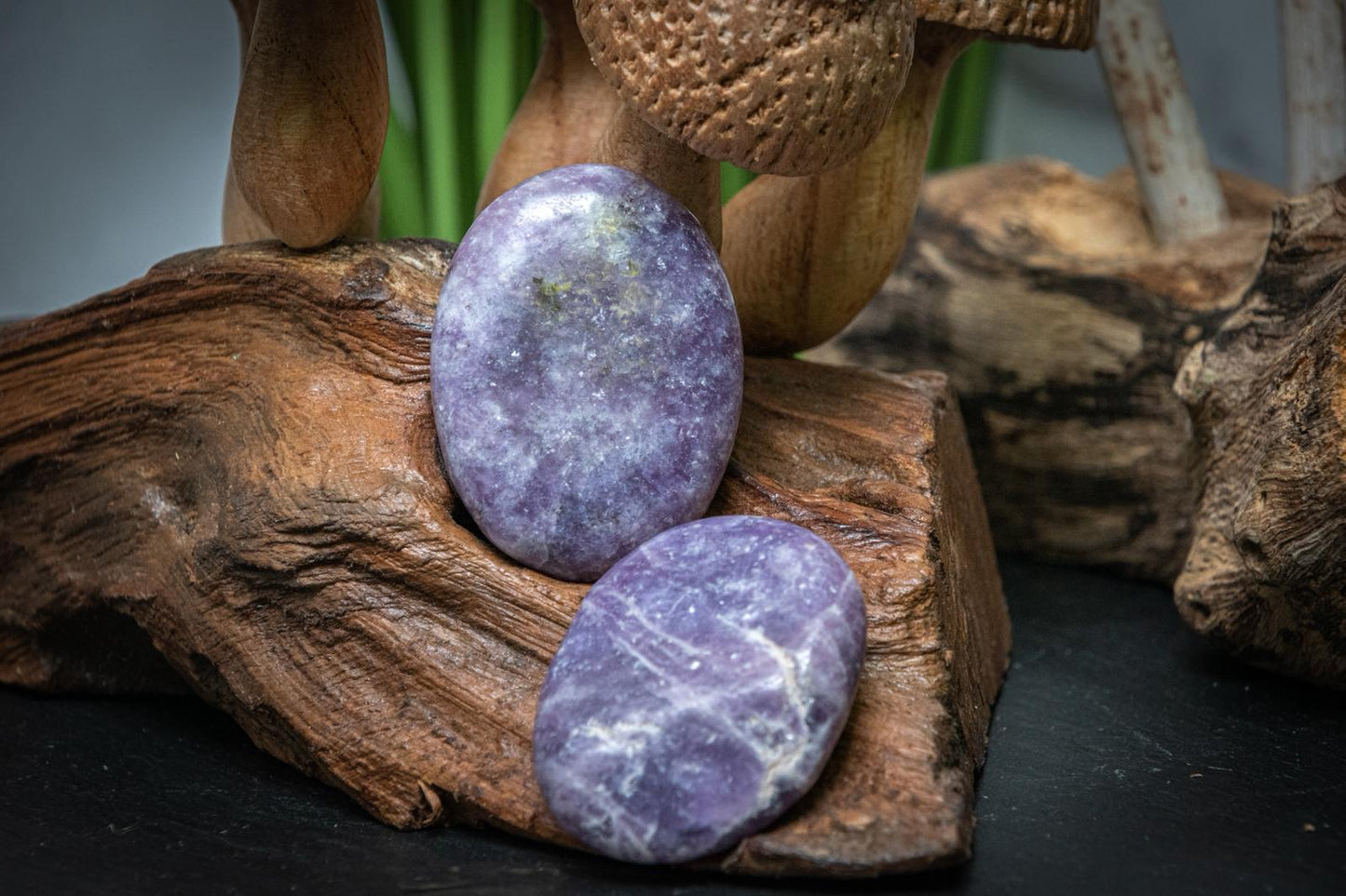 Small Lepidolite palmstones