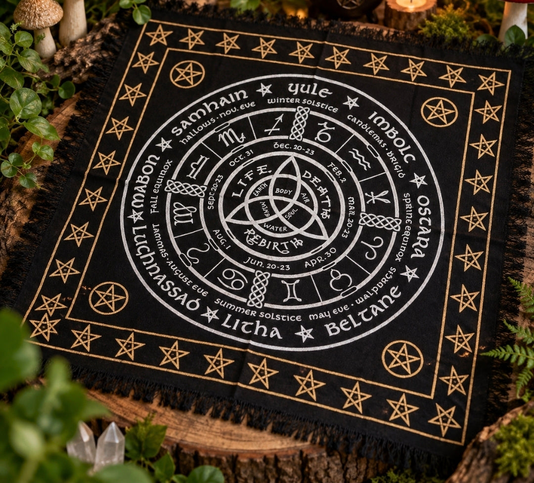 Wheel of the year altar cloth