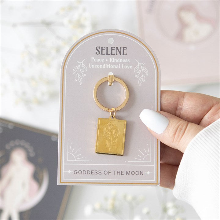 Selene goddess of the moon keyring