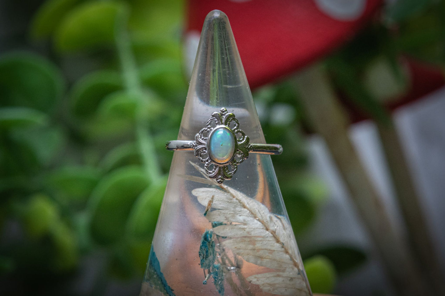 Opal adjustable ring