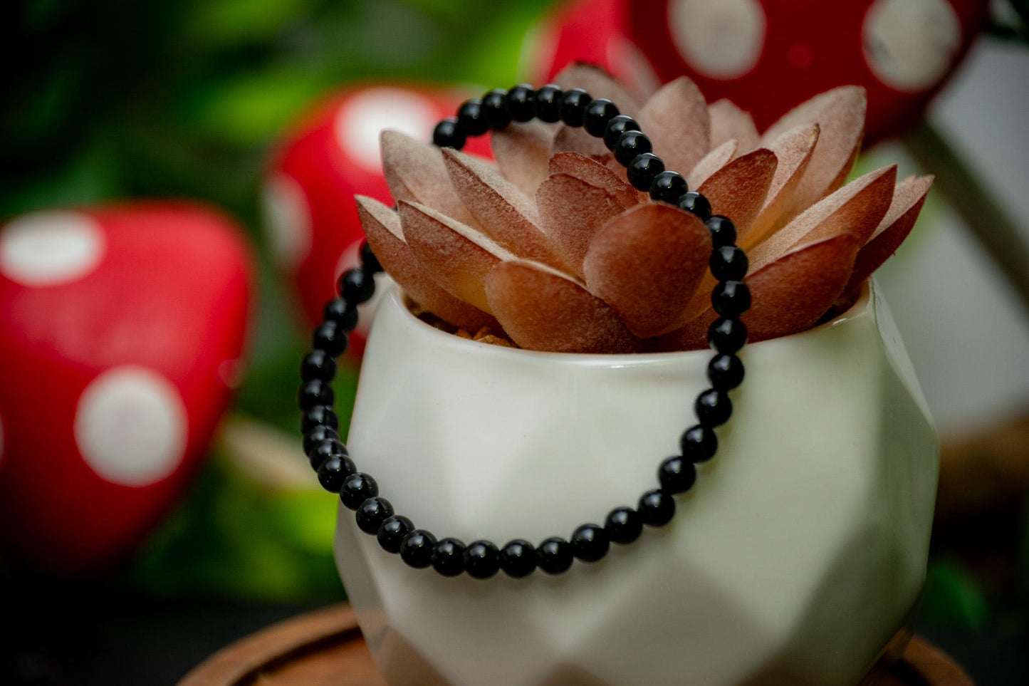 Black onyx 4mm power bracelet