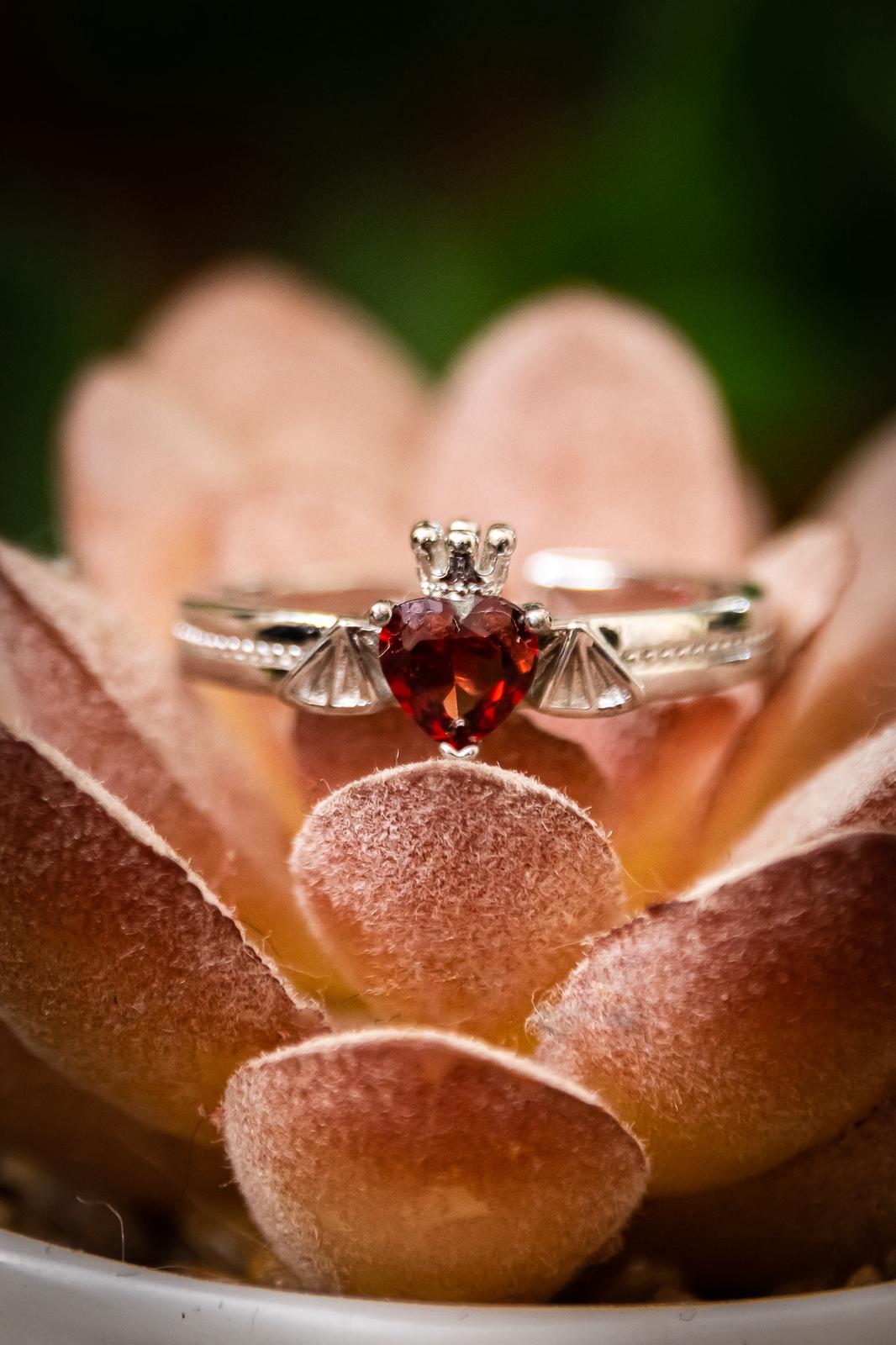 Garnet adjustable ring