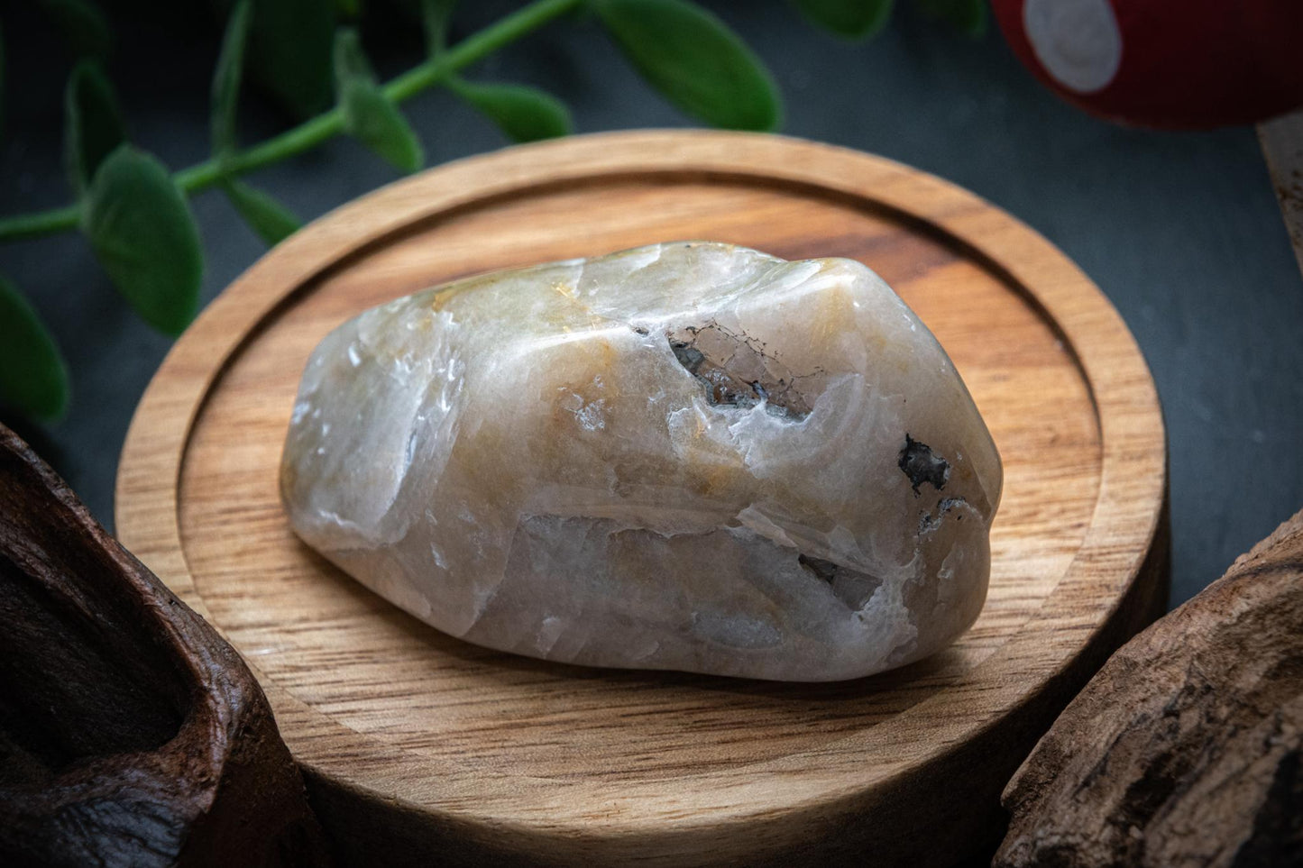 Golden rutile quartz freeform