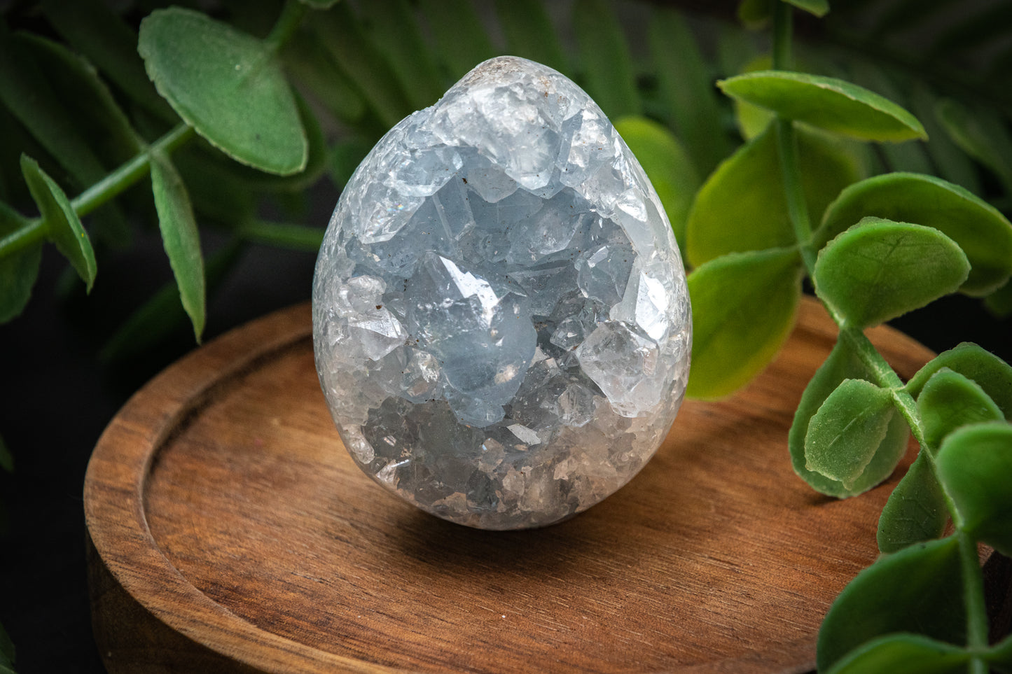 Celestite crystal egg druzy
