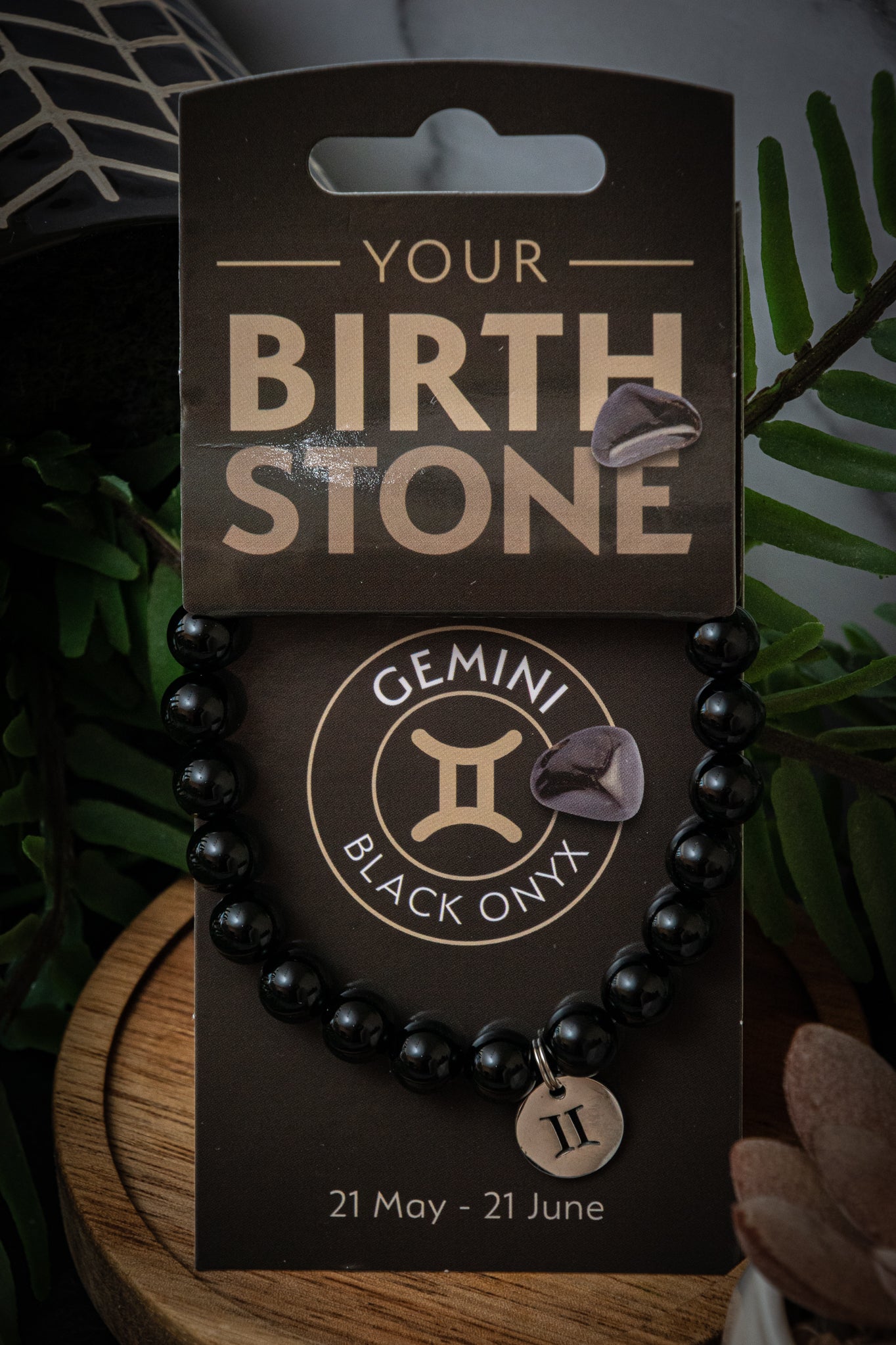 Gemini black onyx power bracelet