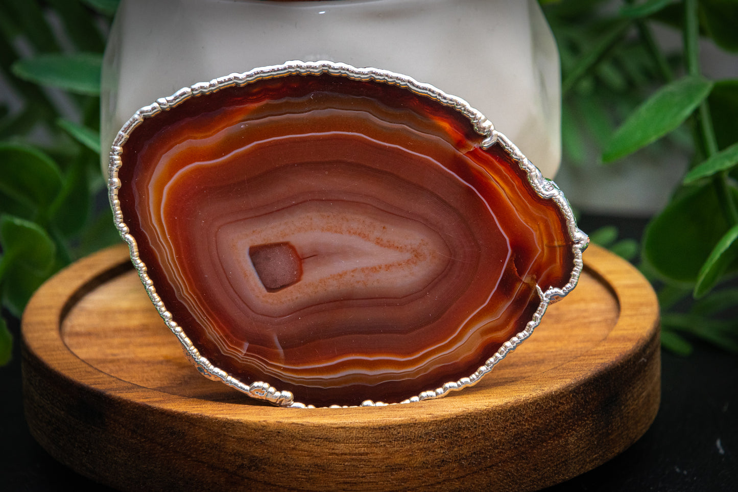 Mobile phone pop socket agate slice