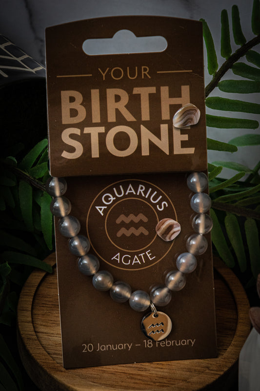 Aquarius agate power bracelet