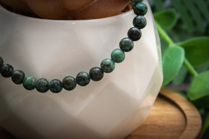 African Turquoise 4mm mini bead power bracelet