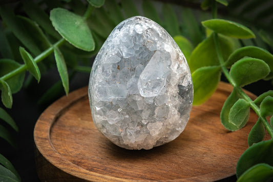 Celestite crystal egg druzy