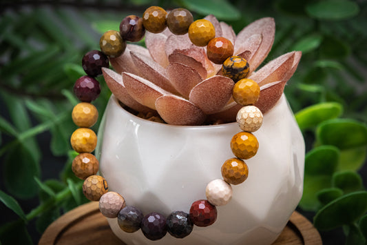 Mookaite faceted power bracelet