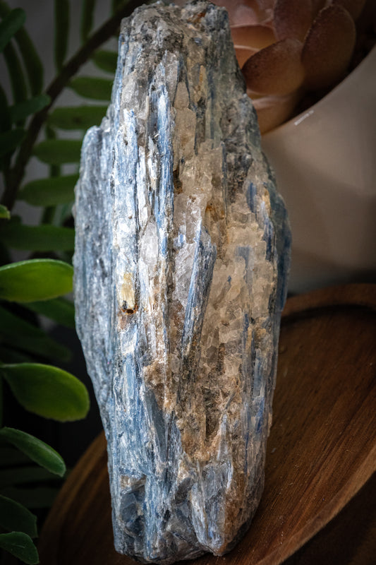 Rough blue kyanite cluster