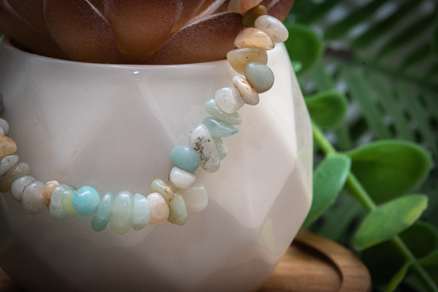 Amazonite chip bracelet