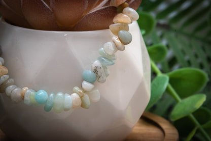 Amazonite chip bracelet
