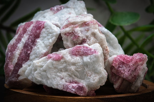 Pink tourmaline rough chunk