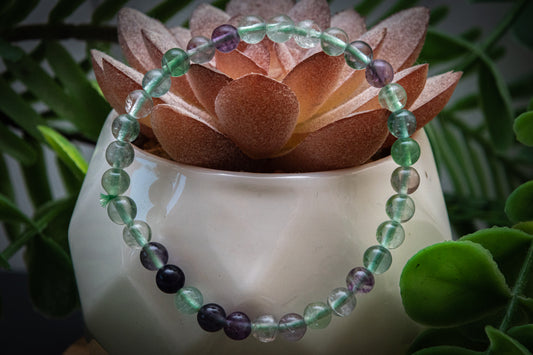CHILDREN’s Rainbow Fluorite 4mm power bracelet