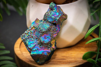 Titanium aura Amethyst rough chunk