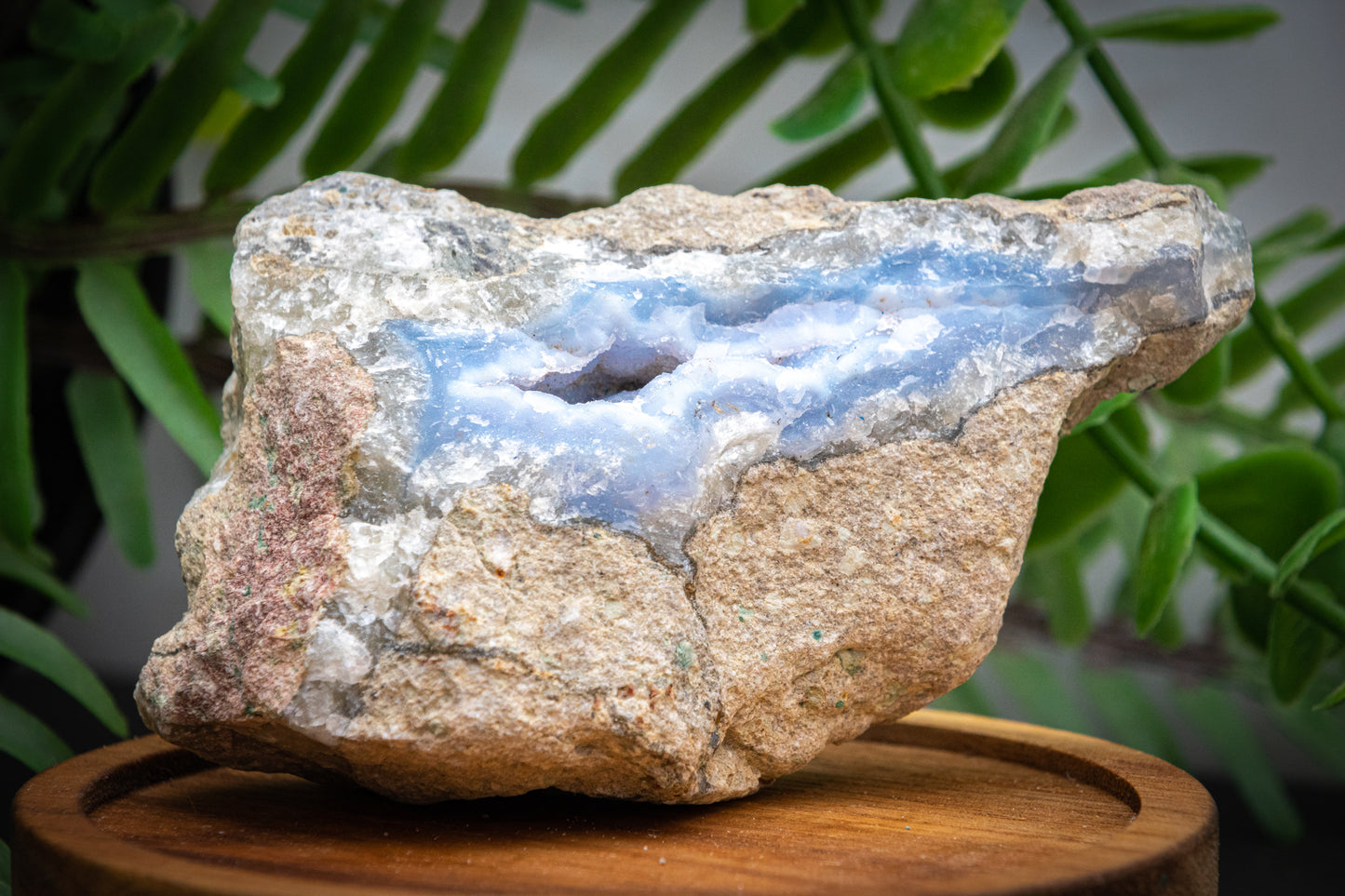 Blue lace agate rough chunk