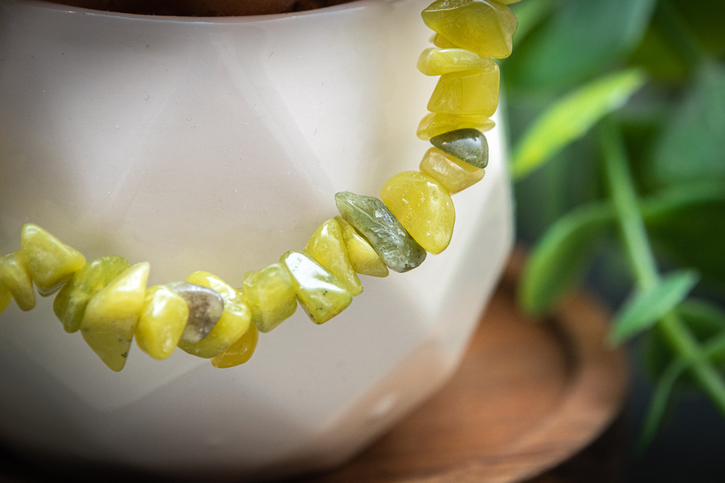 Serpentine chip bracelet