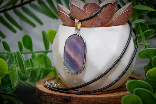 Rainbow fluorite necklace