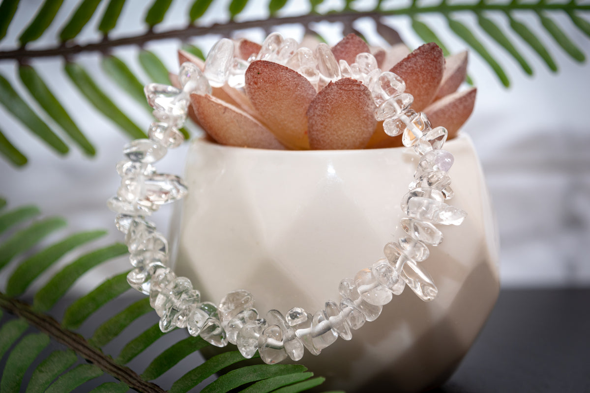 Clear Quartz chip bracelet
