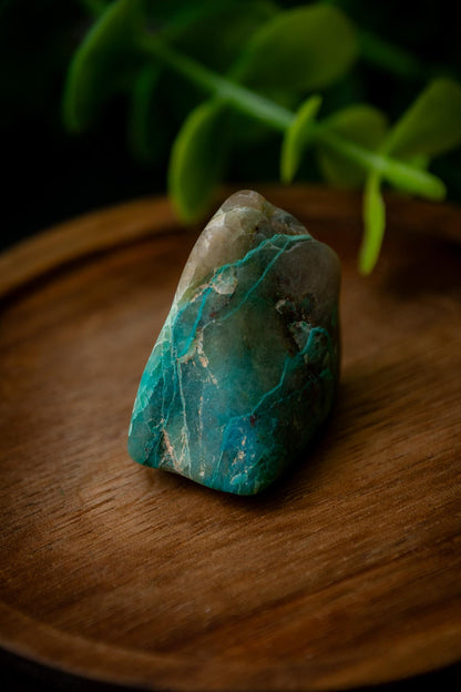 Shattuckite Crystals in Quartz Small Tumblestones