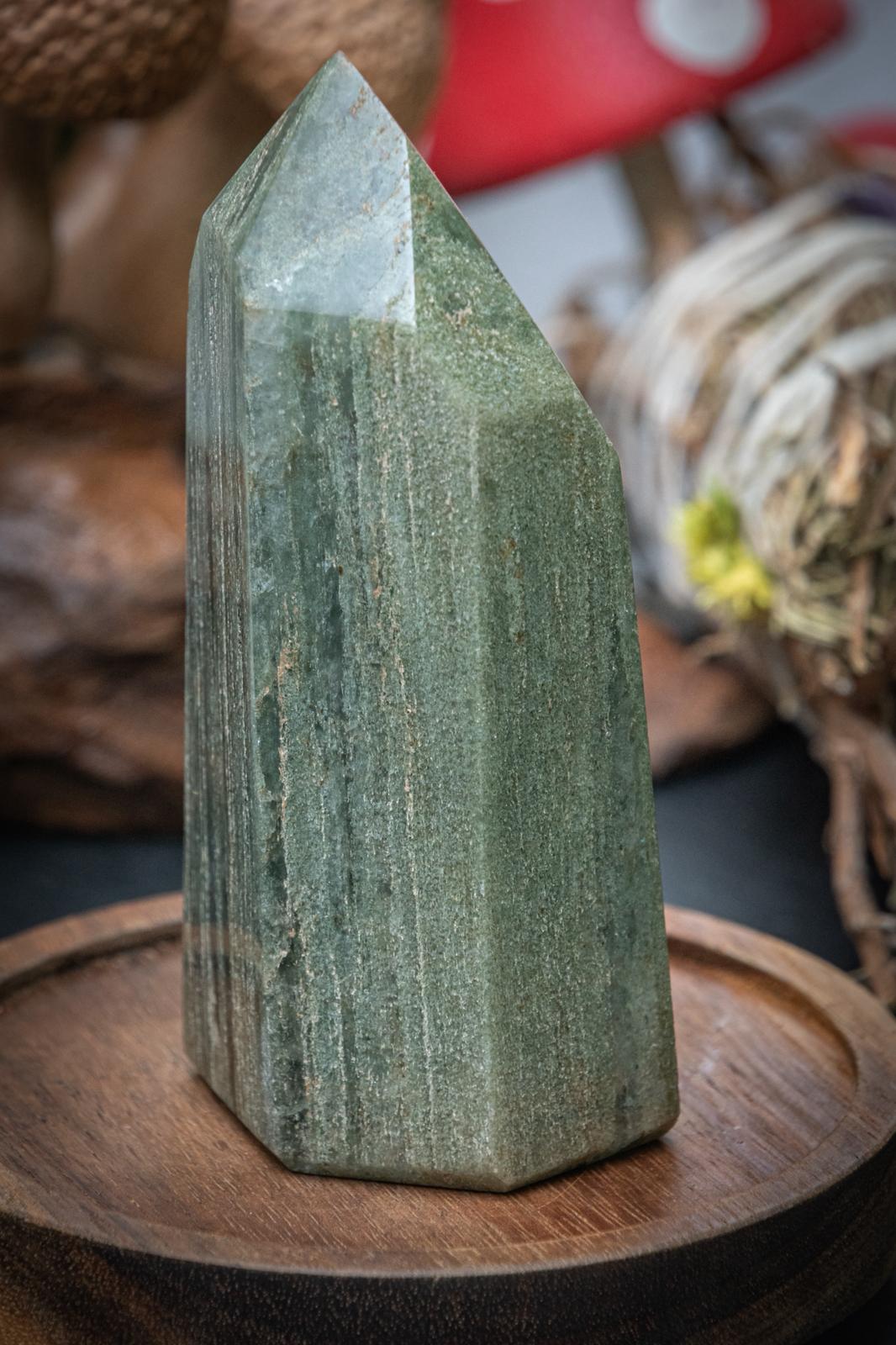 Madagascan moss quartz prism/towers
