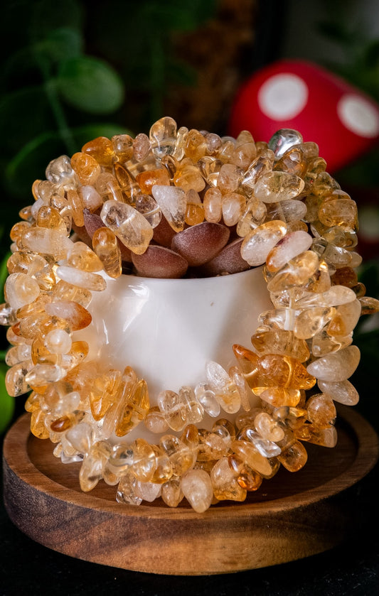 36" Citrine (heat treated) chip necklace