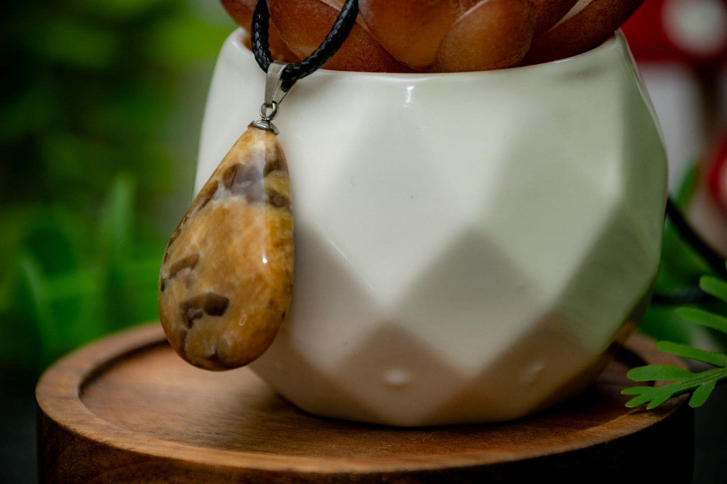 Honey moonstone (Zebradorite) necklace