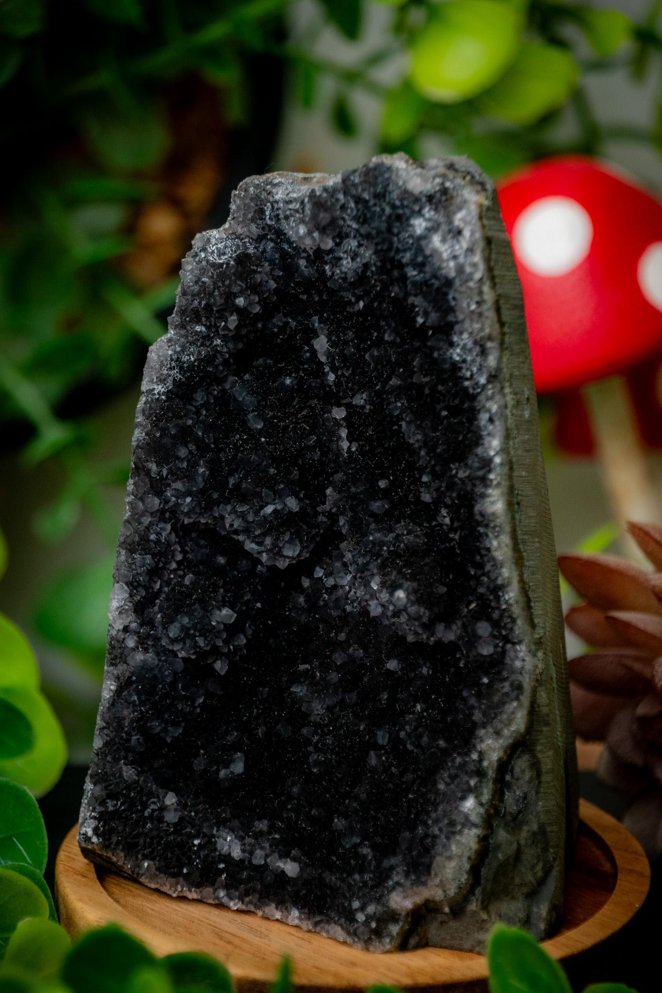 Black amethyst geode freeform