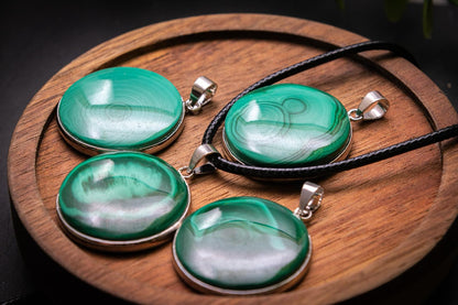 Malachite round necklace