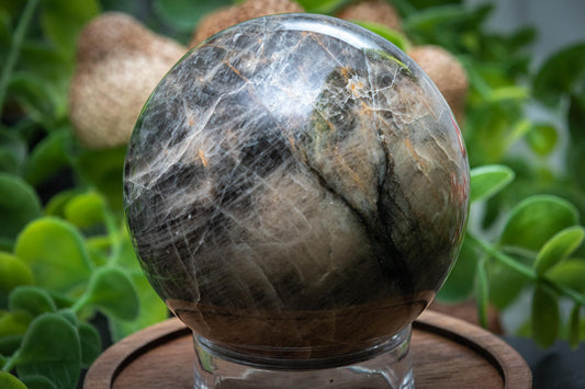 Black moonstone sphere