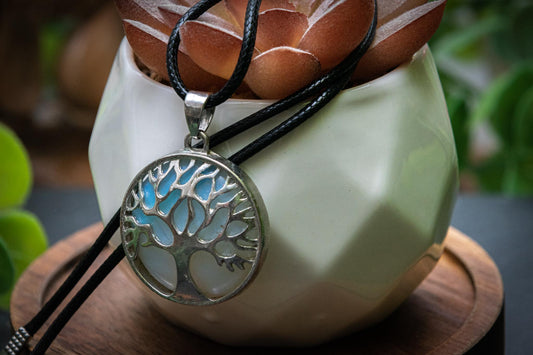 Opalite tree of life necklace