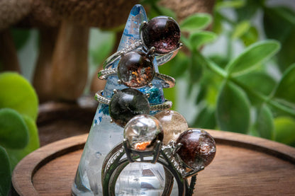 Garden quartz adjustable ring