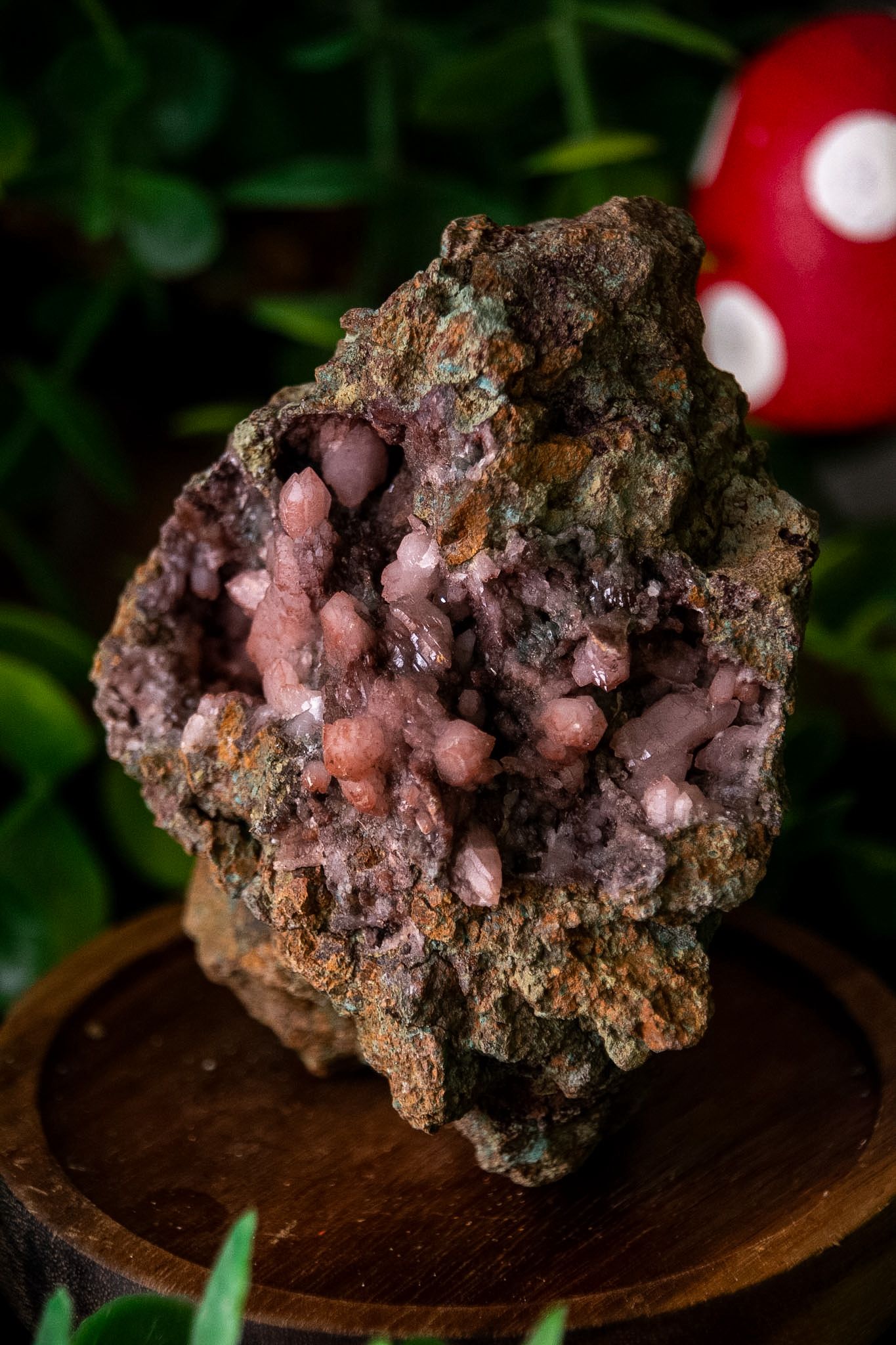 Pink moroccan quartz geodes