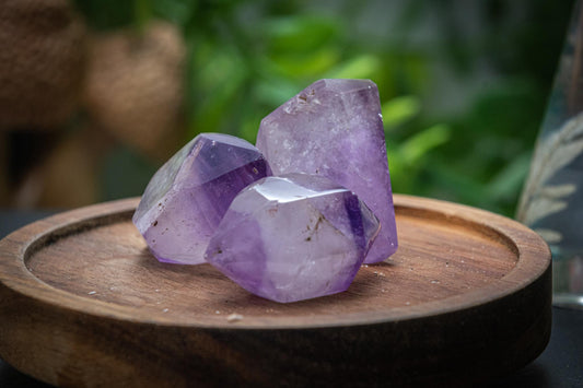 Phantom Amethyst faceted mini points