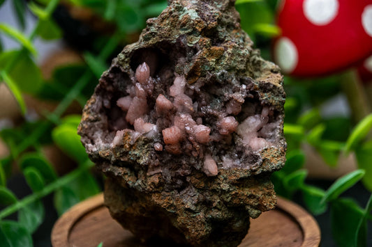 Pink moroccan quartz geodes