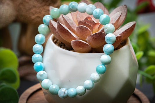 RARE 6MM Larimar power bracelet