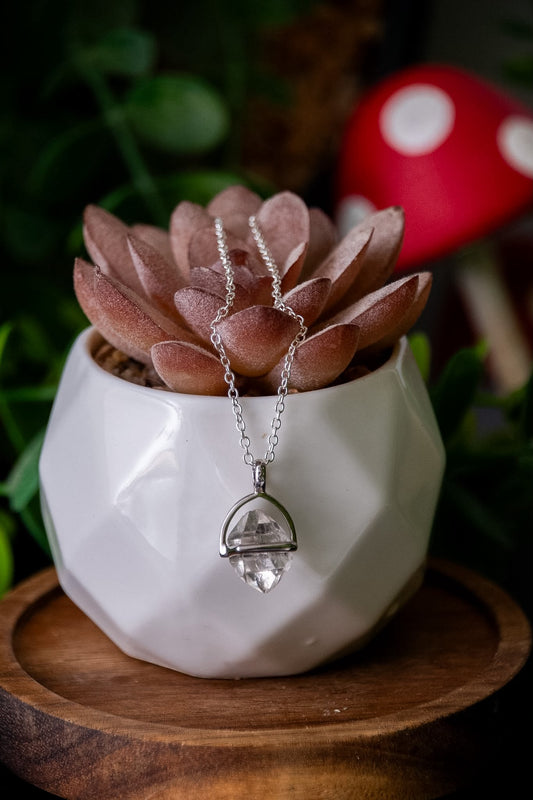 Herkimer Diamond 925 sterling silver necklace